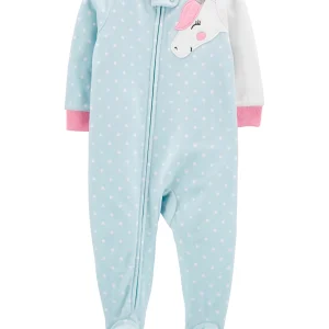 Pijama CARTERS 1-Piece Unicorn Fleece Footie PJs