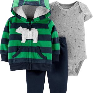 Conjunto CARTERS 3-Piece Polar Bear Little Jacket Set
