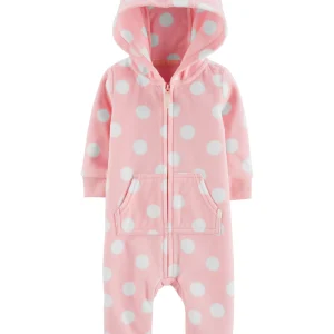Enterito CARTERS Hooded Polka Dot Jumpsuit