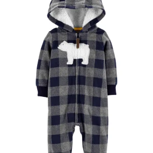 Enterito CARTERS Hooded Polar Bear Fleece  Baby Jump Micropolar y corderito