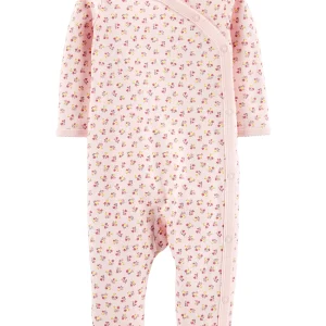 Enterito CARTERS Floral Side-Snap Cotton Sleep & Play