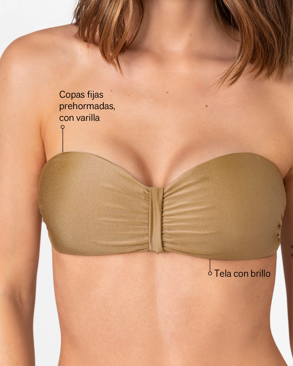 Bikini strapless con calz贸n de laterales anchos - Imagen 3