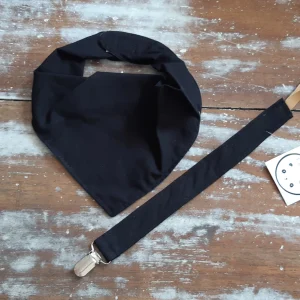 Set de Babero bandana ( algodón doble ) y porta-chupetes