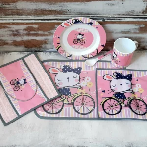 Set  completo de jardín 6 piezas  Conejita en Bici