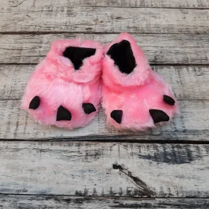 Pantuflas de Piel Garras Rosa Unicornio