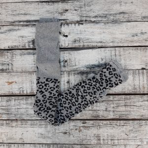 Medias panty algodón con lycra - Print gris