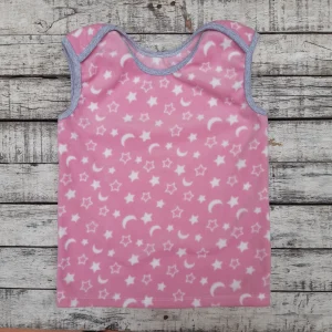 Chaleco de Micropolar  con cuello americano Rosa Star