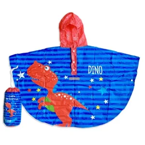 Capa de lluvia con capucha DINOSAURIO