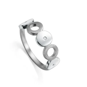 Anillo Plata Ley Discos Y Circonita Sra Jewl