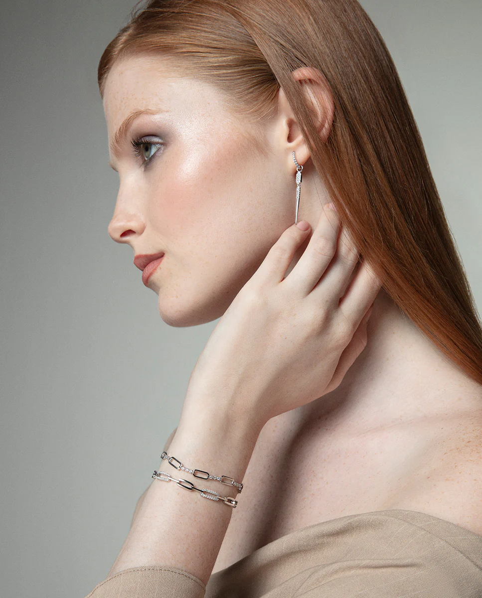 Pend Plata De Ley Baño Rodio Circ Sra Jewels - Imagen 4