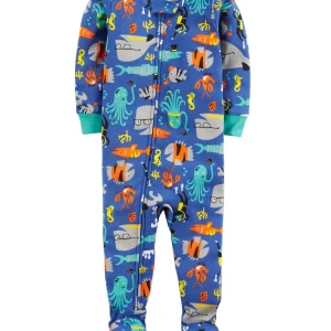 Pijama CARTERS 1-Piece Fish Jersey PJs