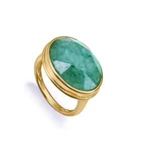 Anillo Plata De Ley Baño Oro Piedra Sra Jwls