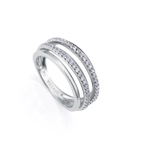 Anillo Plata De Ley Baño Rodio Circ Sra Jwls