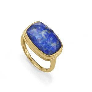 Anillo Plata De Ley Baño Oro Piedra Sra Jwls