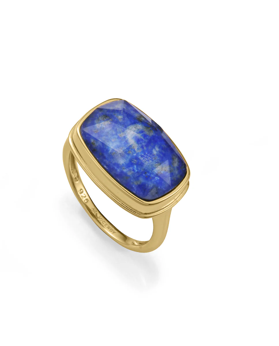 Anillo Plata De Ley Baño Oro Piedra Sra Jwls