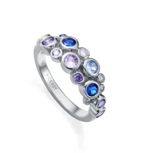 Anillo Plata De Ley Baño Rodio Circ Sra Jwls