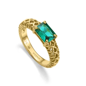 Anillo Plata De Ley Baño Oro Circ Sra Jewels