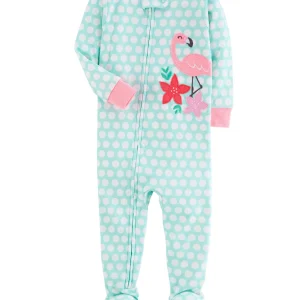 Pijama CARTERS 1-Piece Neon Flamingo Snug Fit Cotton PJs