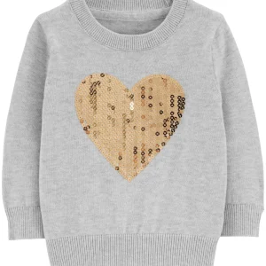 Sweater OSHKOSH Sequin Heart Pullover