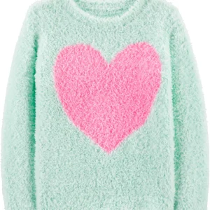 Sweater OSHKOSH Fuzzy Heart Sweater