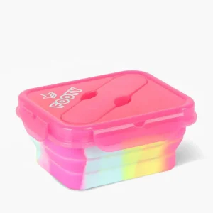 Contenedor Lunchera plegable Silicona   - Rosa