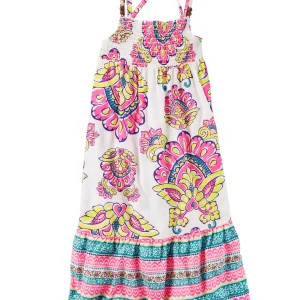 Vestido CARTERS Smocked Paisley Maxi Dress