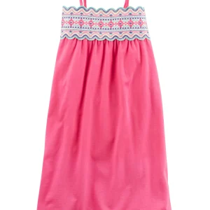 Vestido CARTERS Jersey Embroidered Maxi Tie Dress