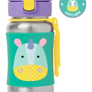 Termo SKIP HOP Zoo Stainless Steel Little Kid Straw Bottle