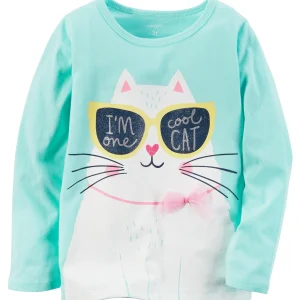 Remera CARTERS Long-Sleeve One Cool Cat Graphic Tee