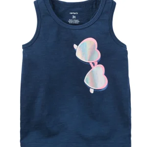 Musculosa CARTERS Foil-Print Sunglasses Graphic Tank