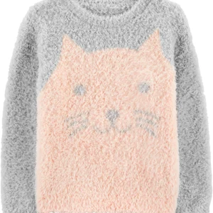 Sweater OSHKOSH Fuzzy Cat Sweater