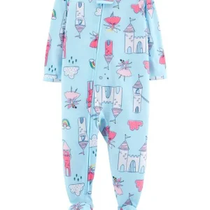 Pijama CARTERS 1-Piece Castle Footed Poly PJs