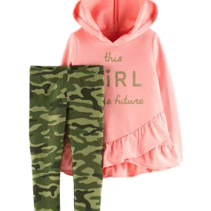 Conjunto CARTERS 2-Piece French Terry Hoodie & Camo Legging Set