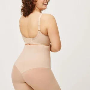 Faja Alta Abdominal Reductora Tejido de Tul compresión Media Visón