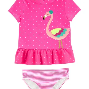 Malla CARTERS 2-Piece Flamingo Rashguard Set Protección UV +50