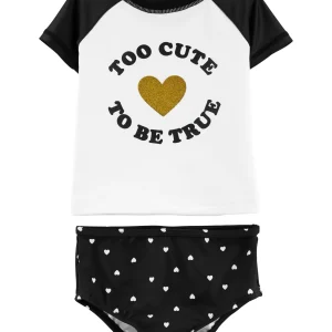 Malla CARTERS Heart Rashguard Set