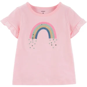 Remera CARTERS Sequin Rainbow Jersey Tee