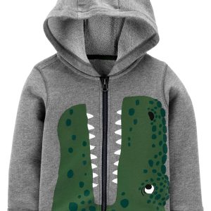 Campera Buzo CARTERS Dinosaur Zip-Up French Terry Hoodie