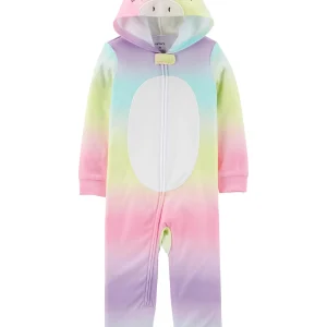 Pijama CARTERS 1-Piece Unicorn Hooded Fleece Footless PJs Micropolar