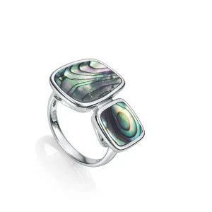 Anillo Plata De Ley Y Concha Abalón Sra Jwl