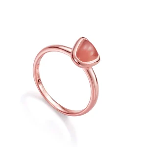 Anillo Plata D Ley Rosa Y Ágata Roja Sra Jwl