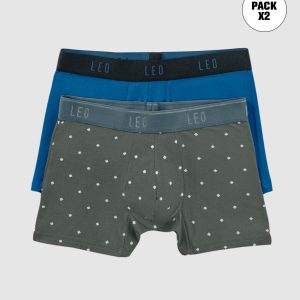 Paquete x2 Bóxers cortos en algodón elástico