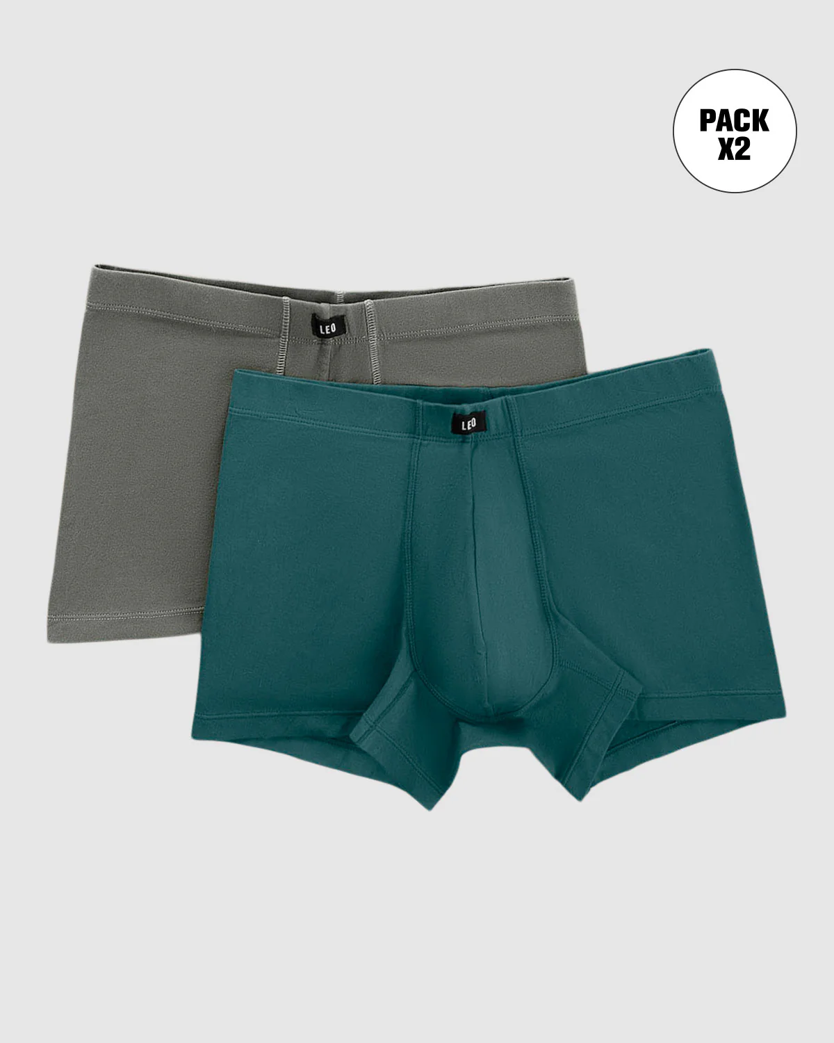 Paquete x 2 b贸xers cortos en algod贸n