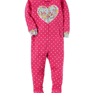Pijama CARTERS 1-Piece Heart Snug Fit Cotton PJs