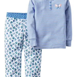 Pijama CARTERS 2-Piece Cotton & Fleece PJs Micropolar + algodon