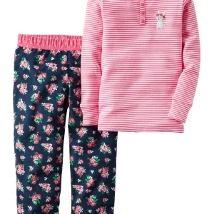 Pijama CARTERS 2-Piece Cotton & Fleece PJs Micropolar + algodon