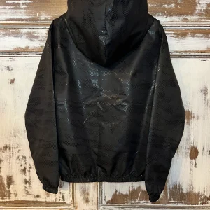 Campera Impermeable Rompevientos Black Camo