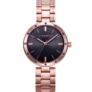 Reloj Acero Ip Rosa Brazalete Sra Va