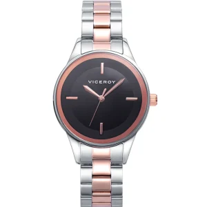Reloj Acero Ip Rosa Brazalete Sra Va