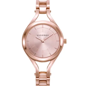 Reloj Acero Ip Rosa Brazalete Sra Va